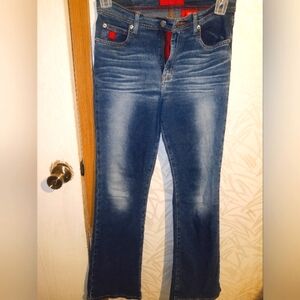 EUC Vintage BONGO Classic City Rider Shadow Wash Low Rise BootCut Jeans Size 7